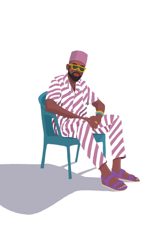 PINK STRIPES (white)