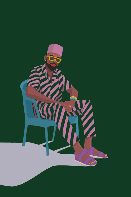PINK STRIPES (green)