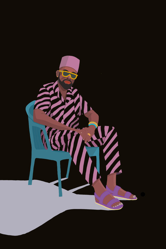 PINK STRIPES (black)