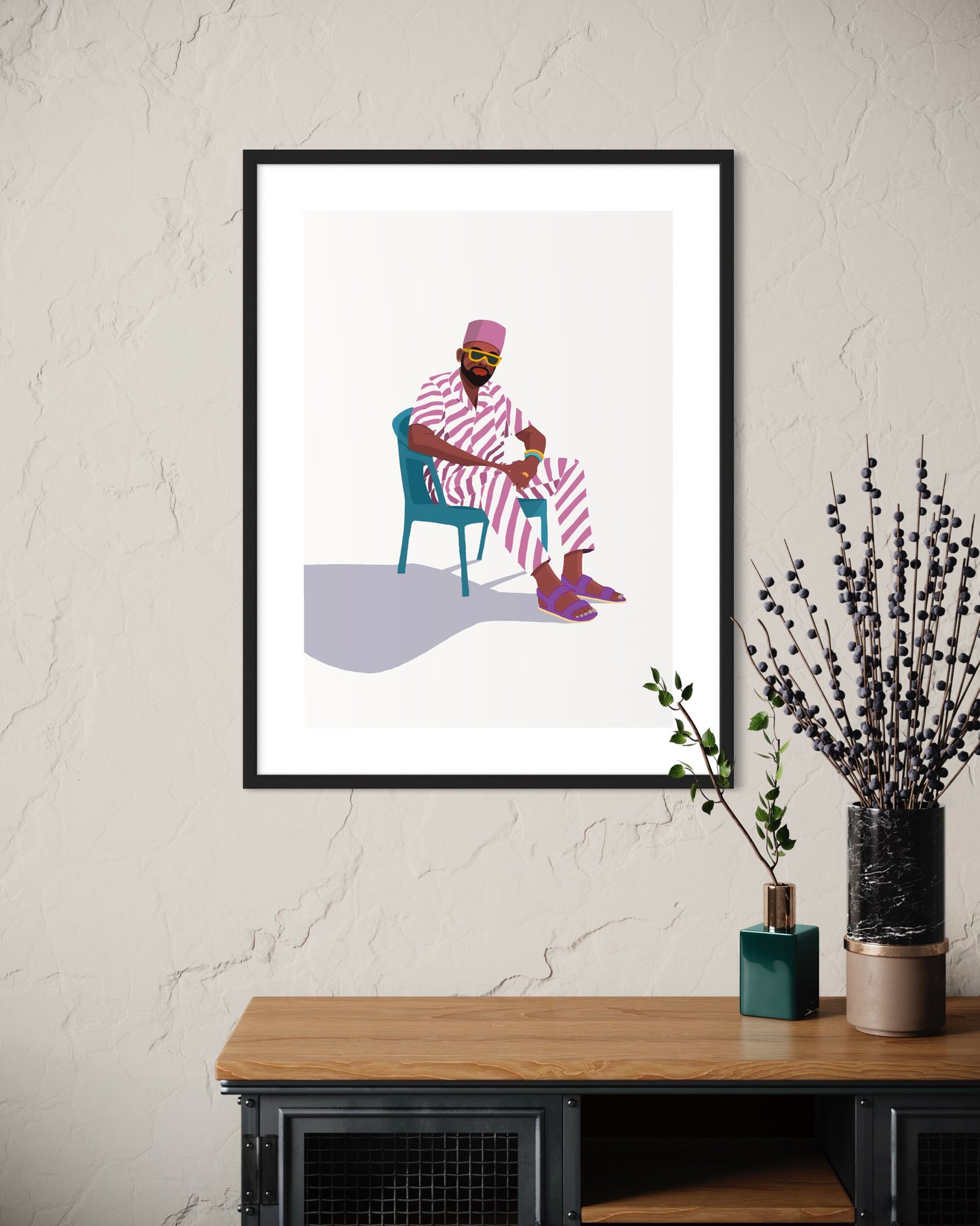 PINK STRIPES (white)